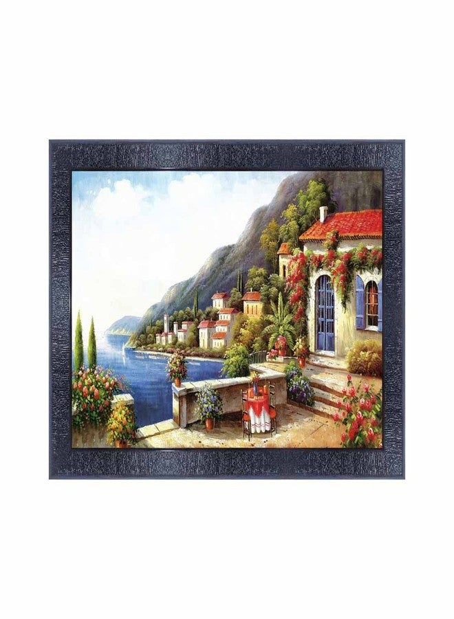 pnf Poster And Frames Hand Painted Landscape Scenery Wooden Photo Frame With Acrylic Sheet | Living Room, Bedroom | Home Decoration | Best Gifting Option (10 * 14inch,Multicolour,Synthetic) 13516 - Image 1