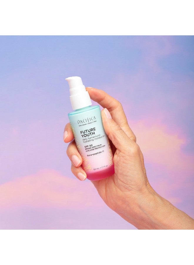 Peptide Face Moisturizer Future Youth Daily Turnaround Spf 50 Moisturizer - Repairs Dry Skin - Clinically Proven To Moisturize, Hydrate, Smooth & Boost Radiance Hydrate Dermatologist Tested