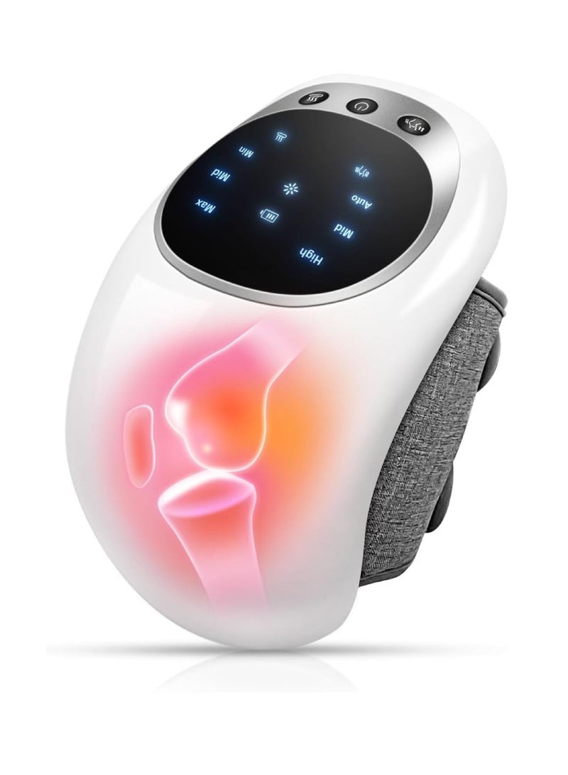 DIGI CORE Knee Massager Large LED Screen Adjustable Temperature Cordless Knee Massage With Heat And Vibration Portable Massager For Knee Discomfort Longer Knee Straps Updated Model Body Massager For Pain Relief - Image 1