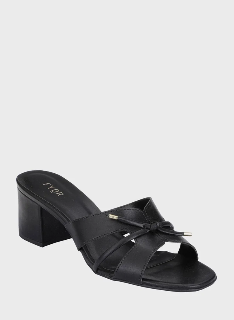 FYOR Block Mid Heel Sandals