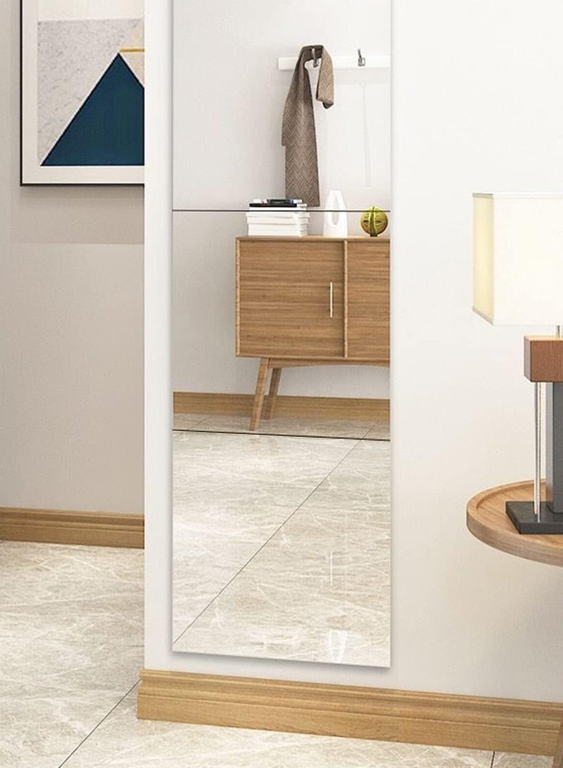 TPGP 2 Pcs Self Adhesive Acrylic Mirror HD Non Glass Sticky Mirror Large Plastic Frameless Mirror 2.51mm Thickened Acrylic Mirror Tiles Unbreakable Mirror Square Wall Adhesive Mirror for Home,Decor - Image 5