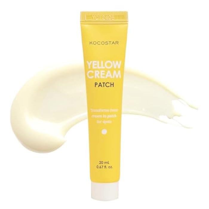 KOCOSTAR Yellow Cream Patch | Proactive Spot Care with Sulfur and BHA, Salicylic Acid Blemish Care, Cream to Patch Formula, Makeup-Friendly, Hydrating & Soothing, Korean Skincare, 0.67 fl oz. - Image 1