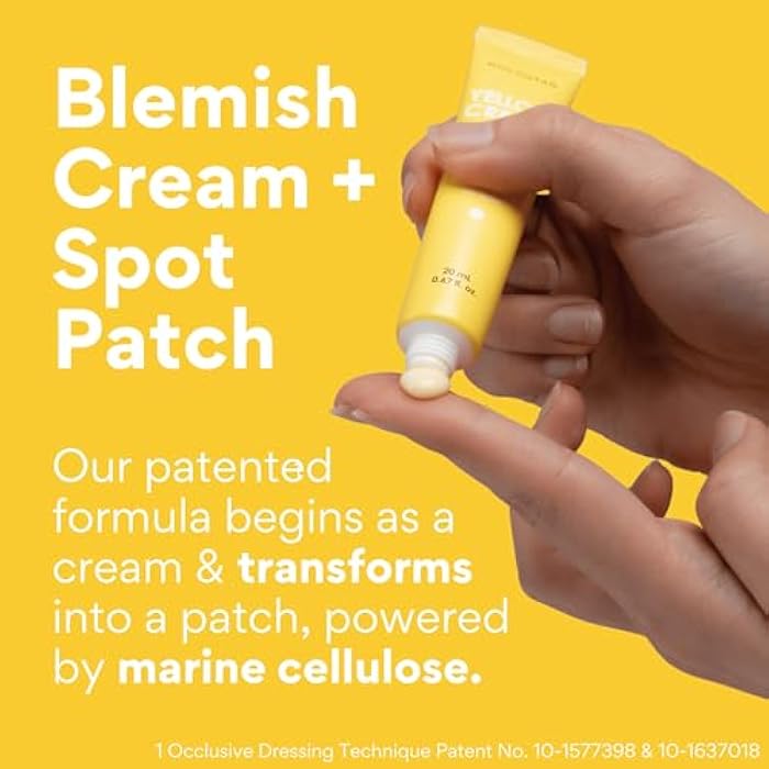KOCOSTAR Yellow Cream Patch | Proactive Spot Care with Sulfur and BHA, Salicylic Acid Blemish Care, Cream to Patch Formula, Makeup-Friendly, Hydrating & Soothing, Korean Skincare, 0.67 fl oz. - Image 3