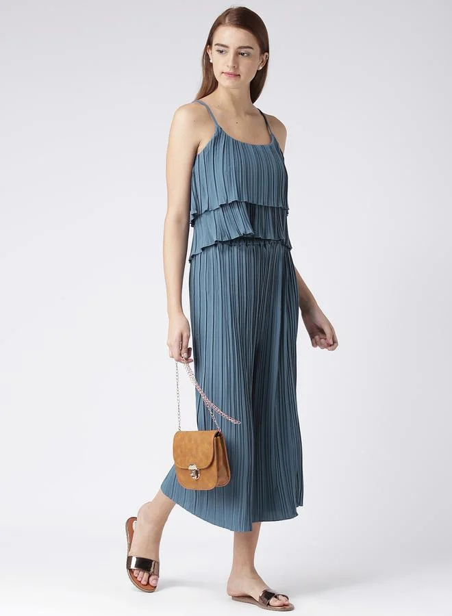 Kassually Kassually Pleated Strappy Tiered Top