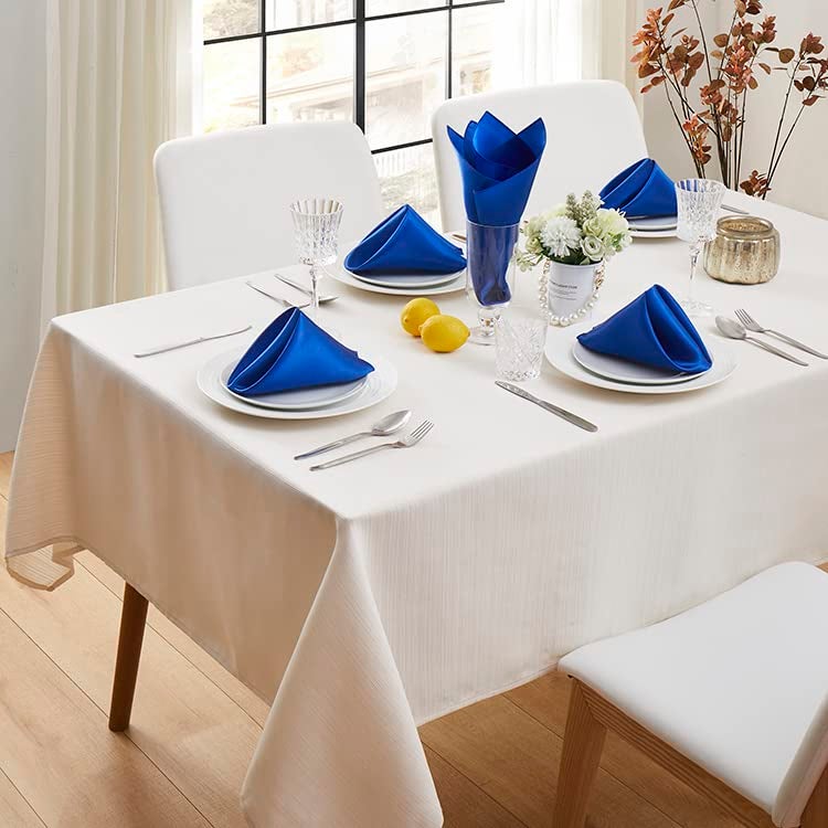 Aormenzy 60 Pack Royal Blue Satin Napkins 17 x 17 Silky Napkins, Party Cloth Napkins Square Satin Napkins, Dining Table Napkins Soft Cloth Napkins for Wedding, Banquet, Party Decoration - Image 2