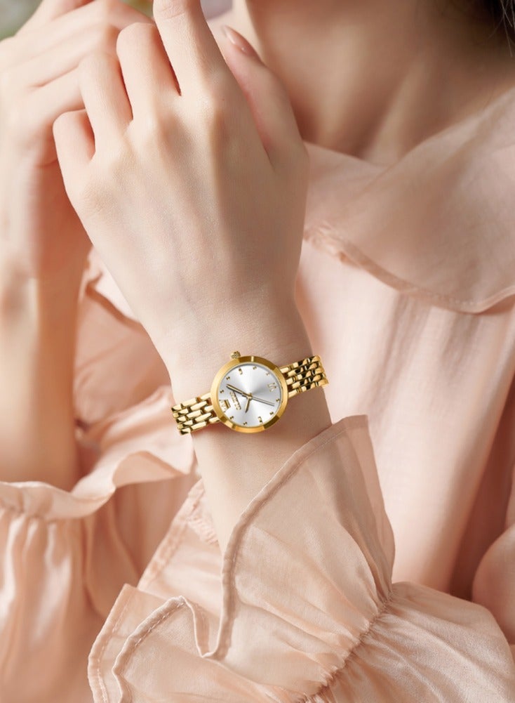 OLEVS Luxury Top Brand Women's Watches Elegant Fashion Gold Watch for Women Original Simple Quartz Waterproof Wristwatch Ladies - Image 2