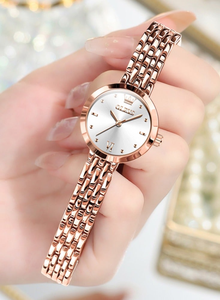 OLEVS Luxury Top Brand Women's Watches Elegant Fashion Gold Watch for Women Original Simple Quartz Waterproof Wristwatch Ladies - Image 4