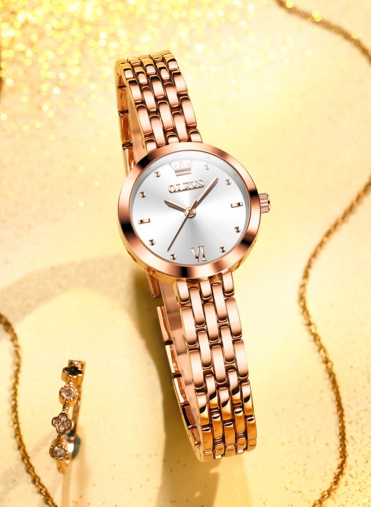 OLEVS Luxury Top Brand Women's Watches Elegant Fashion Gold Watch for Women Original Simple Quartz Waterproof Wristwatch Ladies - Image 5