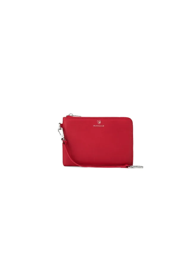 فيجانولوجي Demi Small Pouch in Red Made From 7 Recycled Plastic Bottles