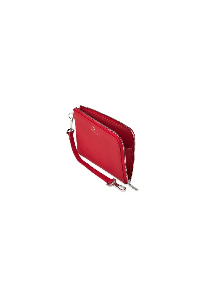 Veganologie Demi Small Pouch in Red Made From 7 Recycled Plastic Bottles