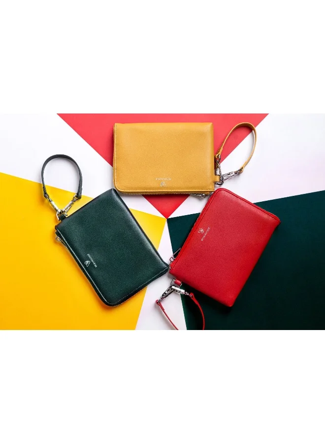 Veganologie Demi Small Pouch in Red Made From 7 Recycled Plastic Bottles