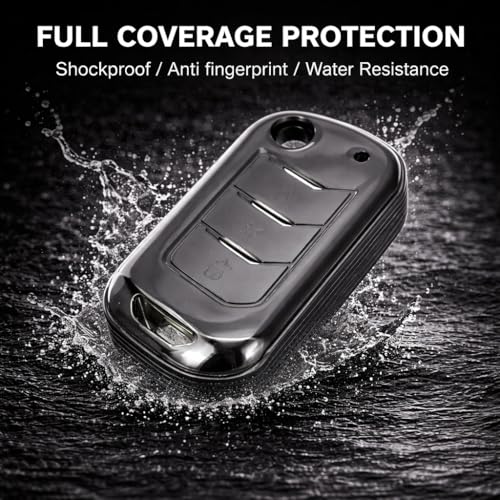 JVCV® 2 Pack Soft TPU Transparent Black Key Cover Compatible with Mahindra XUV 700 3XO Thar Scorpio N Bolero XUV 300 XUV 400 EV Flip Key | Slim Fit Case | Shockproof Protection (Transparent Black) - Image 4