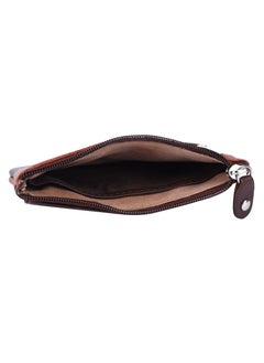 LAVERI LEATHER Laveri Leather Coin Purse With Key Chain Rust And Dark Brown  - Image 4