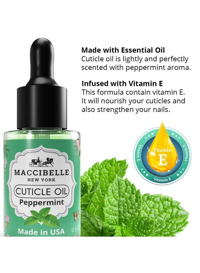 maccibelle Cuticle Oil 0.5 Oz Heals Dry Cracked Cuticles (Peppermint 0.5 Fl Oz) - Image 3