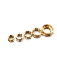 Generic Pack of 2 Brass Reducer BSP Male Thread to BSP Female Thread Reducing Bush Hex Reducer Bushing Hose Pipe Fitting Connector Adapter 1''X3/4''  - Image 1