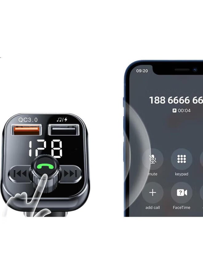 Newmine Car Bluetooth Receiver, Usb Flash Drive Music Player, Car Mp3 Player, Car Charger, Cigarette Lighter, Dual-Port S11 - Image 3