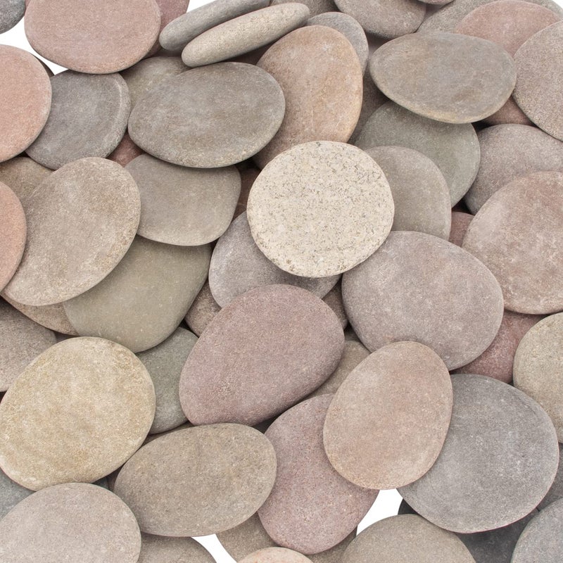 CFKJ About 100 Pcs Painting Rocks, 2.2"-3.5", Flat, Smooth - River, Craft, DIY Stones, 18 Pounds - Image 5