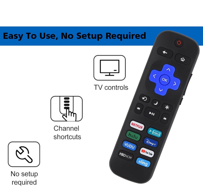 LOTEKOO Universal Remote Control for Roku TV, Replacement for TCL/Onn/Hisense/Philips/Sharp/Insignia, etc R0KU TVs (Not for RokuStick and Box) - Image 4