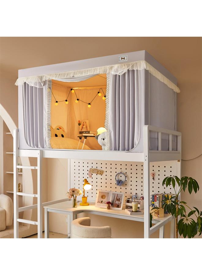 Bluejw 2024 New Korean Solid Color Student Dormitory Bed Curtain Shading Mosquito Net - Image 1