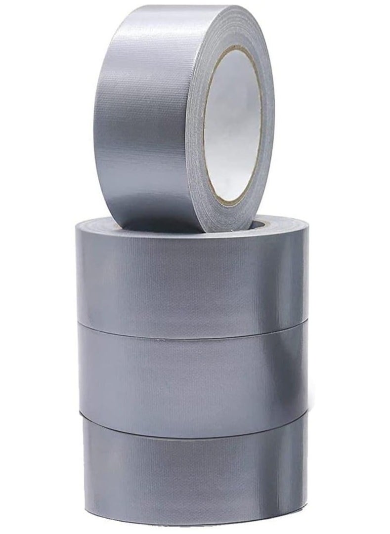 Generic - 4 Rolls Strong Silver Masking Tape, 2" x 15 Yards, for Packing, Kitchen, Home, Office, Indoor and Outdoor Use - Image 1