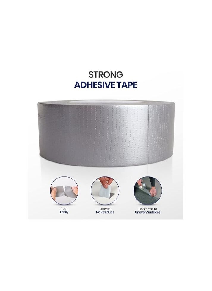Generic - 4 Rolls Strong Silver Masking Tape, 2" x 15 Yards, for Packing, Kitchen, Home, Office, Indoor and Outdoor Use - Image 1