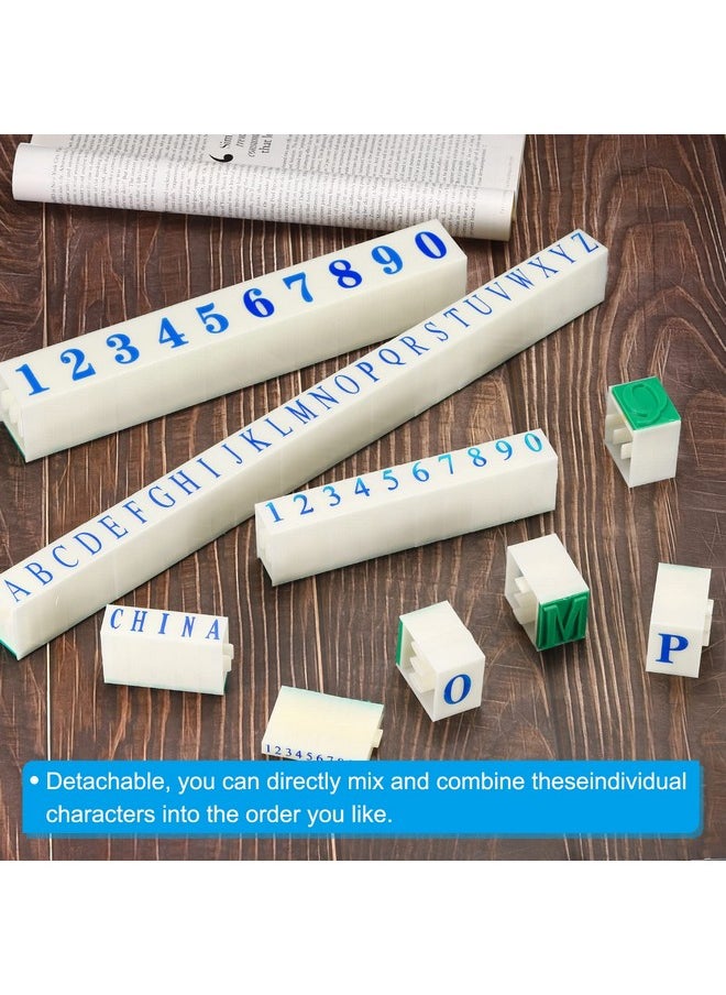 PATIKIL - Detachable Number Stamps, 2 Set Numeral 0-9 Number Stamp Combination Set Number Stamper Initial Stamp Font Size 4X2.5Mm & 9X6Mm For Card Tag Scrapbook Craft Making Teaching - Image 1