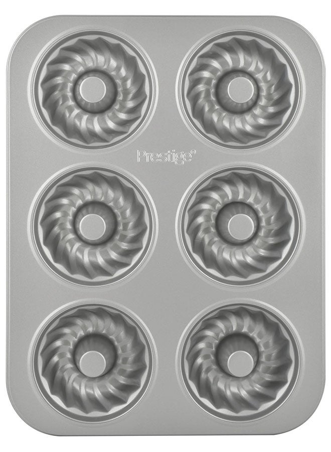 Prestige Bakemaster 2 Non-Stick Mini Fluted Mold Pan Grey 35.1 x 26.7 x 3.5cm - Image 1
