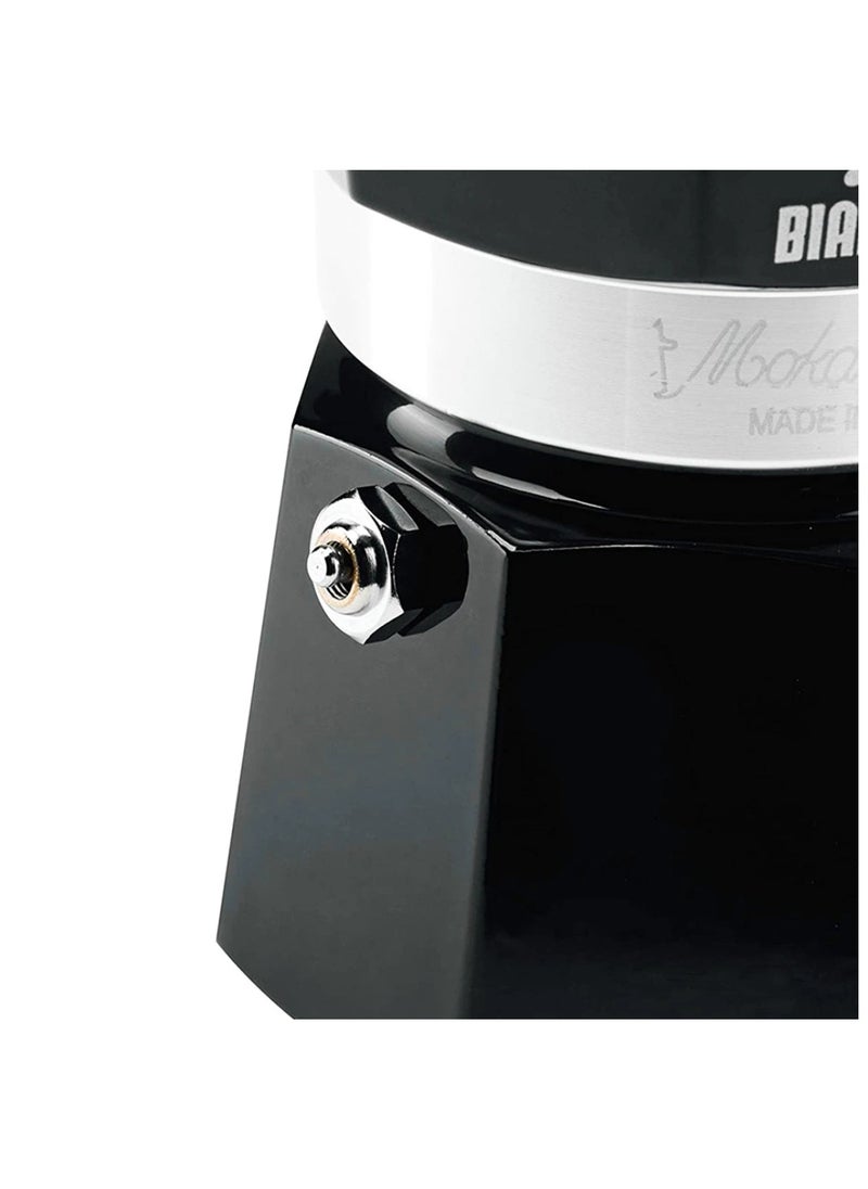 BIALeTTI - Moka Express Stove Top Espresso Maker, Makes Real Italian Coffee, Moka Pot 3 Cups, Black - Image 1