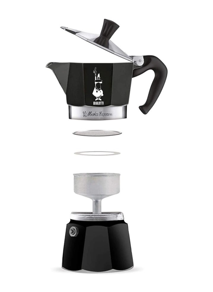 BIALeTTI - Moka Express Stove Top Espresso Maker, Makes Real Italian Coffee, Moka Pot 3 Cups, Black - Image 1