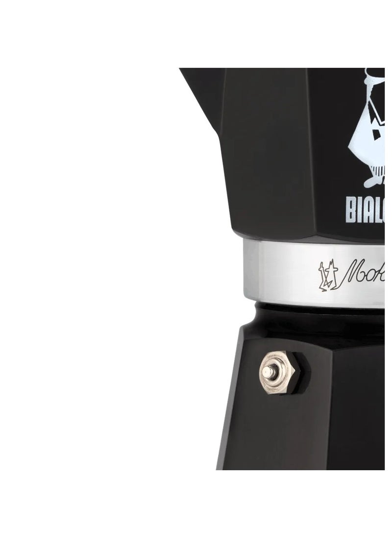 BIALeTTI - Moka Express Stove Top Espresso Maker, Makes Real Italian Coffee, Moka Pot 3 Cups, Black - Image 1