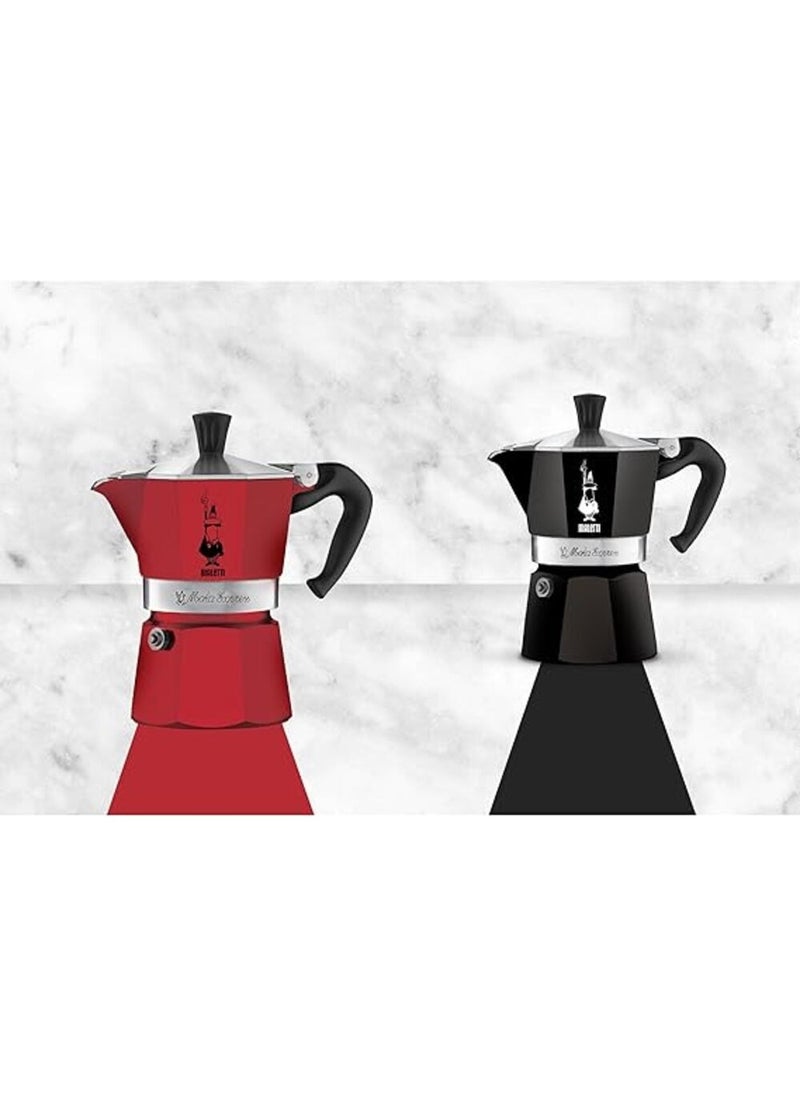 BIALeTTI - Moka Express Stove Top Espresso Maker, Makes Real Italian Coffee, Moka Pot 3 Cups, Black - Image 1