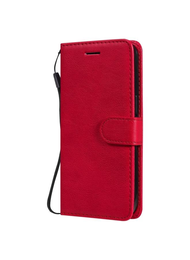 اس-توب جراب لهاتف iPhone 13، جراب جلدي أفقي قابل للطي بلون نقي مع حامل وفتحات للبطاقات ومحفظة وحبل - Image 2