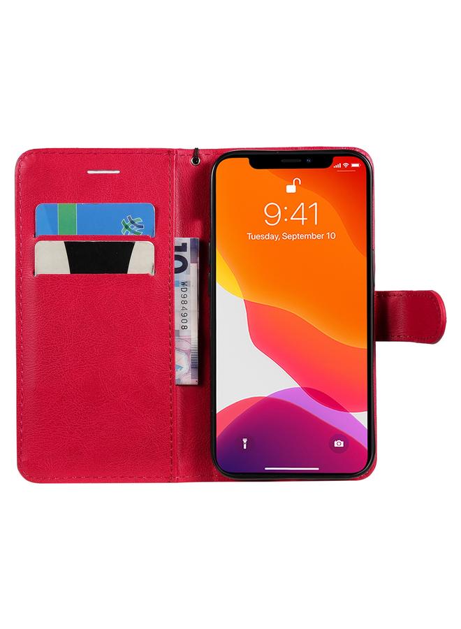 اس-توب جراب لهاتف iPhone 13، جراب جلدي أفقي قابل للطي بلون نقي مع حامل وفتحات للبطاقات ومحفظة وحبل - Image 4