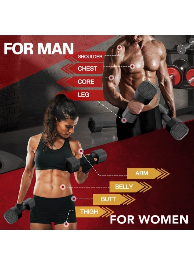 DMG TECH Adjustable Dumbbell Set, 4 in 1 Free Weights Dumbbells Set for Women Men, Hand Dumbbells Weight Sets, Each 2lb 3lb 4lb 5lb with TPU Soft Rubber Handle for Home Gym Exercise Training - Image 2