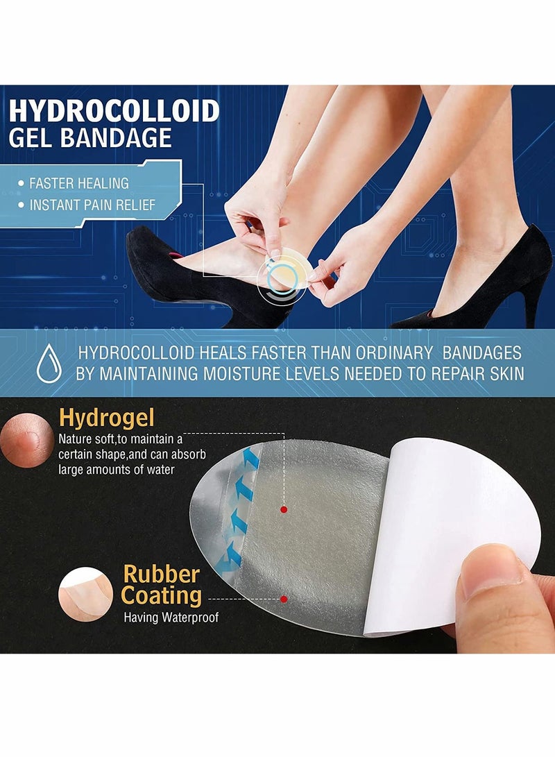 KASTWAVE Blister Pads, 5Pcs Invisible Blister Cushions, Hydrocolloid Seal Adhesive Bandages for Fingers, Toes, Heel Blister Prevention, Waterproof, Ultra-Thin Multifunctional Anti-pain Anti-wear Foot Stick  - Image 2