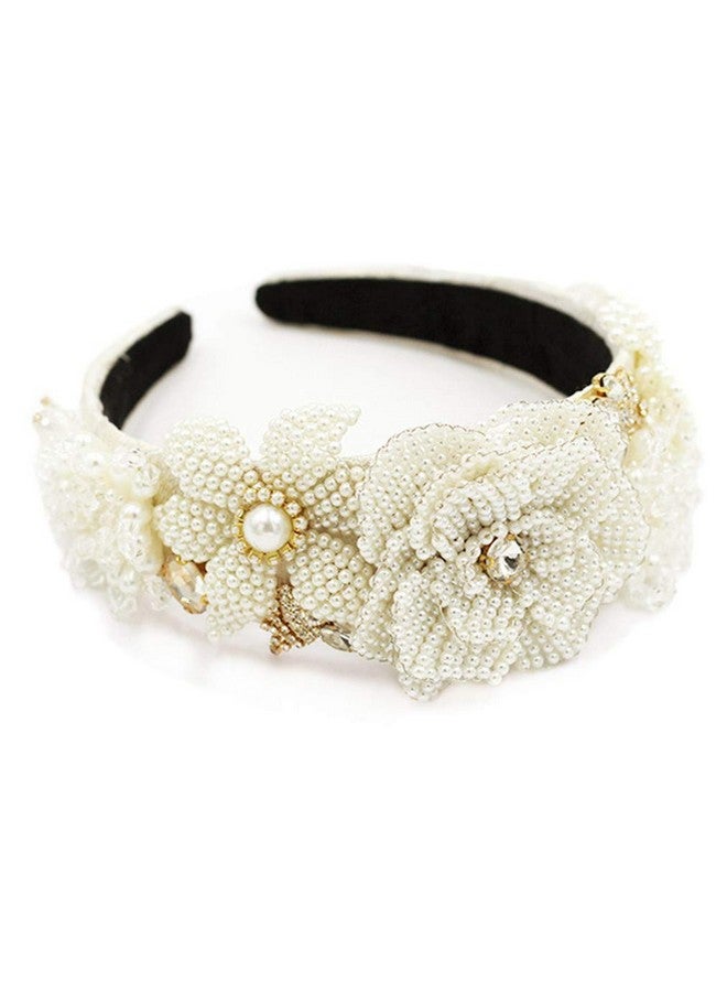 QTMY Pearl Crystal Headbands For Womenhair Hoop Accessories Headwear Jewelry559 - Image 1
