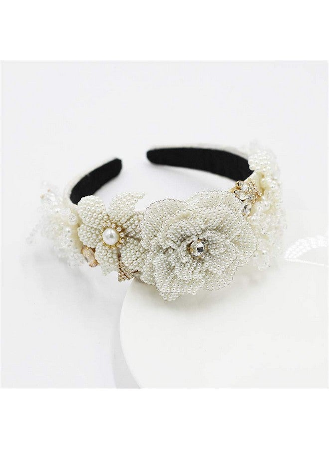 QTMY Pearl Crystal Headbands For Womenhair Hoop Accessories Headwear Jewelry559 - Image 3
