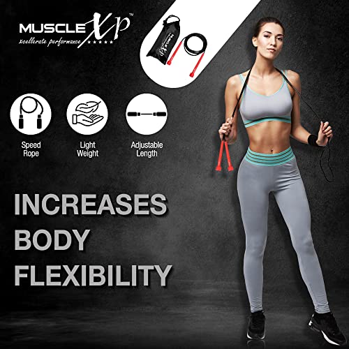 MuscleXP Skipping Rope (Jumping Rope) for Men, Women & Children, Tangle Free Jumping Rope for Kids (Orange/Black) - Image 5