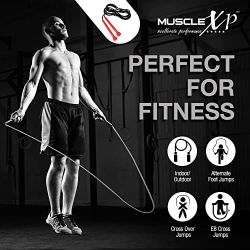 MuscleXP Skipping Rope (Jumping Rope) for Men, Women & Children, Tangle Free Jumping Rope for Kids (Orange/Black) - Image 4