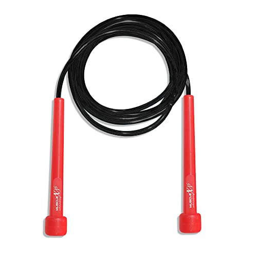 MuscleXP Skipping Rope (Jumping Rope) for Men, Women & Children, Tangle Free Jumping Rope for Kids (Orange/Black) - Image 2