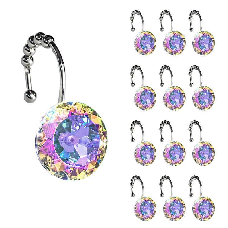 Sunlit Rustic Decorative Shower Curtain Hooks Brown Owl Animal Shower Curtain Rings Cabin Shower Curtain Hooks Resin Farmhouse Bathroom Decoration  12 Pack