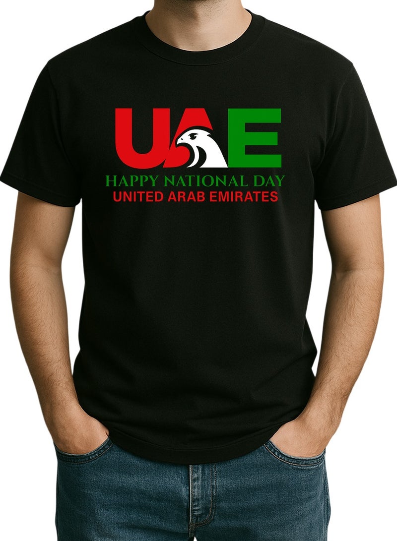 UAE Falcon National Day T-Shirt – Bold Flag Design with Hawk  United Arab Emirates Pride Tee - Image 1