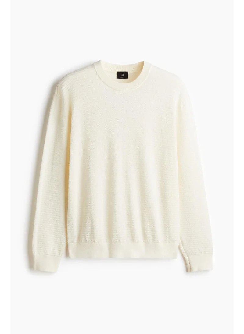 H&M Regular Fit Textured-knit jumper