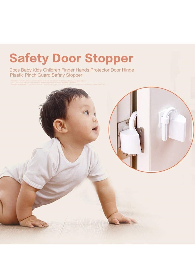 Excefore 10 Pcs Finger Pinch Guard Finger Guard Baby Proofing Door Stopper Made  Child Safety Foam Door Stoppers Kids Safety Finger Pinch Hinge Guard Protector Door Stops - Image 2