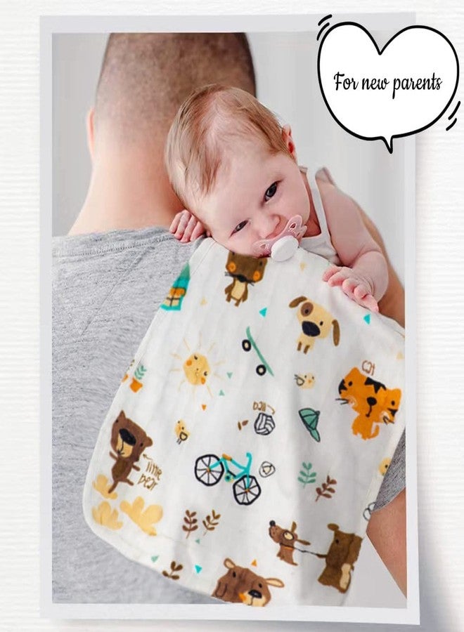 Hugh Ugoli Baby Burp Cloths Set - Large, 6-Layer, Ultra Absorbent 100% Cotton for Baby Spit-Up, Drool, and Messes - Soft, Gentle, Thoughtful New Born Baby Gifts (1, Multicolor-04) - Image 5