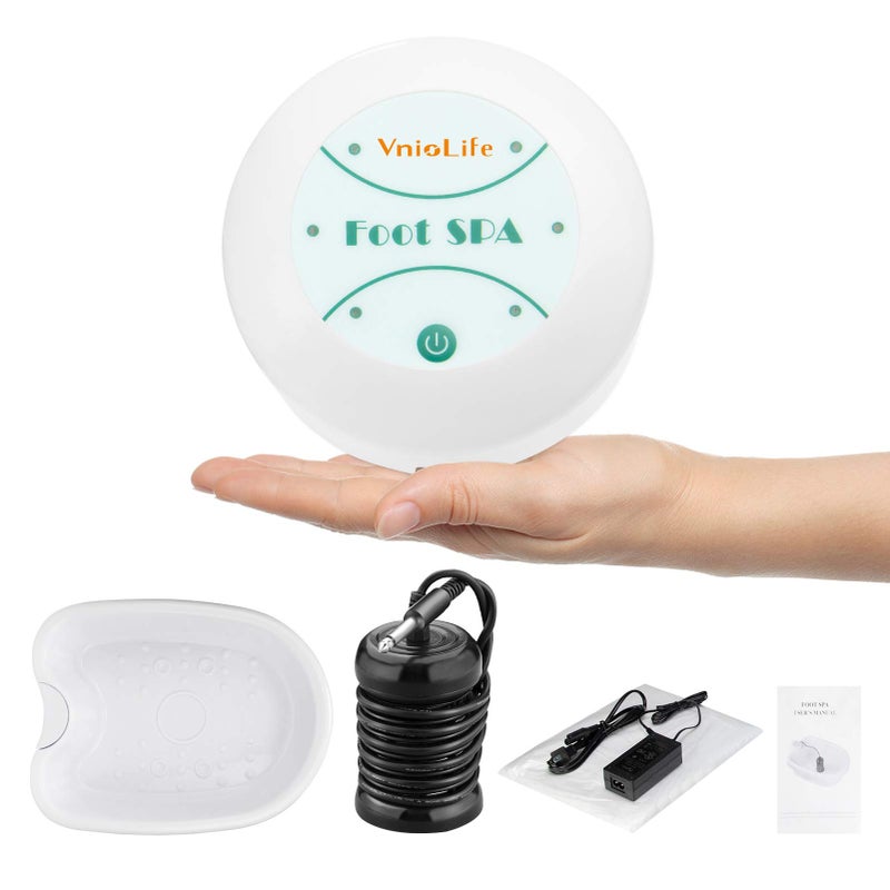 VnioLife WL VnioLife Ionic Foot Bath Detox Machine with Bag, Portable Detox Foot Spa System, Ion Cleanse Detox Set for Home Beauty Salon Spa Use with Replacement Arrays, 100 Liners - Image 5