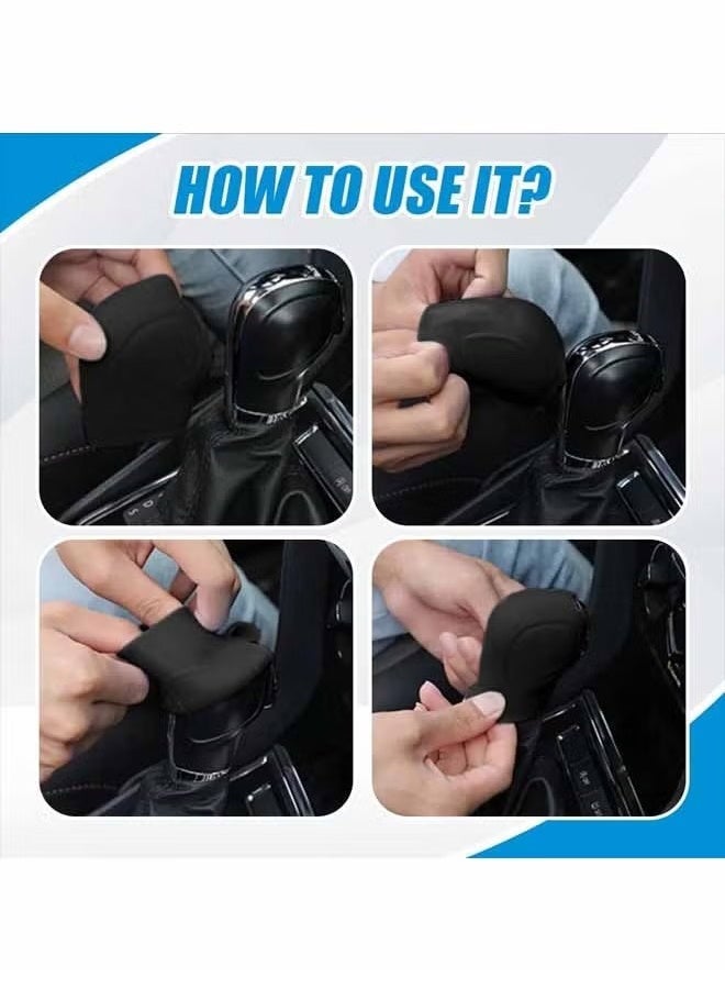 Ba Love 2 Pcs Car Gear Shift Knob Cover, Gear Shift Knob Cover Car Protect Accessories, Car Shift Protector Cover Protector, Silicone Automatic Gear Shift Knob Cover Universal for Most Cars - Image 5