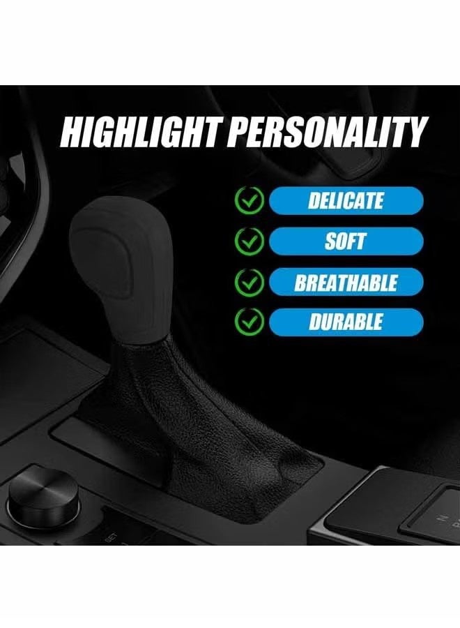 Ba Love 2 Pcs Car Gear Shift Knob Cover, Gear Shift Knob Cover Car Protect Accessories, Car Shift Protector Cover Protector, Silicone Automatic Gear Shift Knob Cover Universal for Most Cars - Image 4