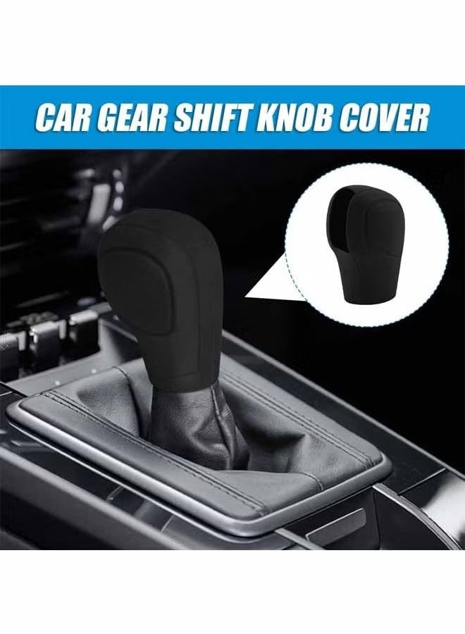Ba Love 2 Pcs Car Gear Shift Knob Cover, Gear Shift Knob Cover Car Protect Accessories, Car Shift Protector Cover Protector, Silicone Automatic Gear Shift Knob Cover Universal for Most Cars - Image 3