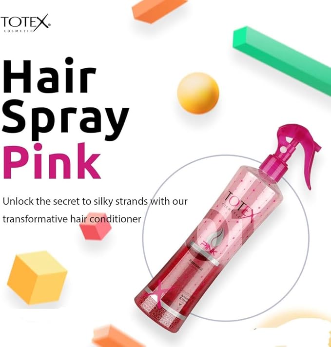 Totex 2 Phase Hair Conditioner Spray Leavein Conditioning For Damaged Coloured Hair Formula Untangling Nourishing Moisturizing Pink 400 ml - Image 5